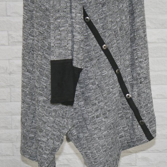 TRUTH + STYLE Top Knit Oversized Asymmetrical Sweater Marled Gray Plus Size 3X - Picture 4 of 13